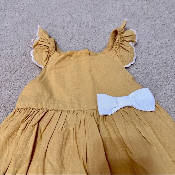 Tahari Yellow Scalloped Dress - Picture 3 of 7